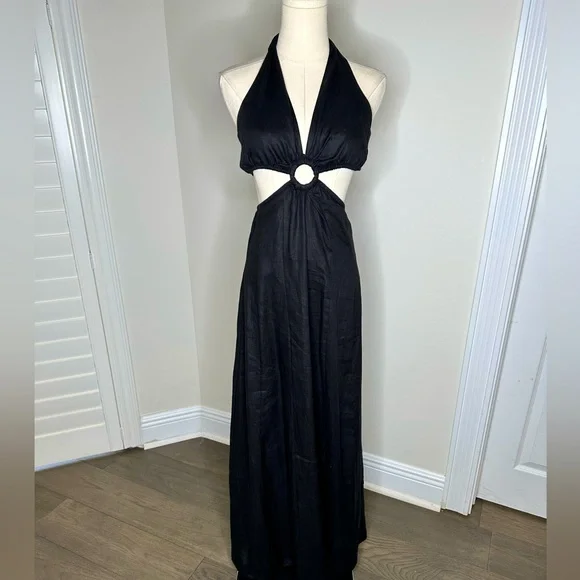 mother of the bride dress petite Alex Evenings Petite Long Empire Waist Bolero Jacket Dress with Side Ruched Skirt Black & White / 6P